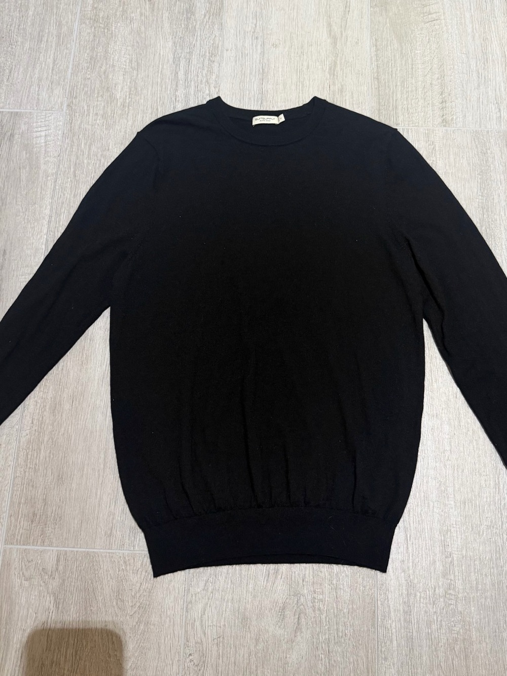 Suit supply Men's Black pure wool Crewneck Sweater size m